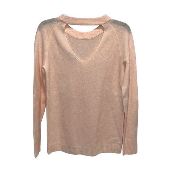 Loft Womens V-Back‎ knit Long Sleeve Knit Pullover Sweater Peach Small NWT - Picture 3 of 8